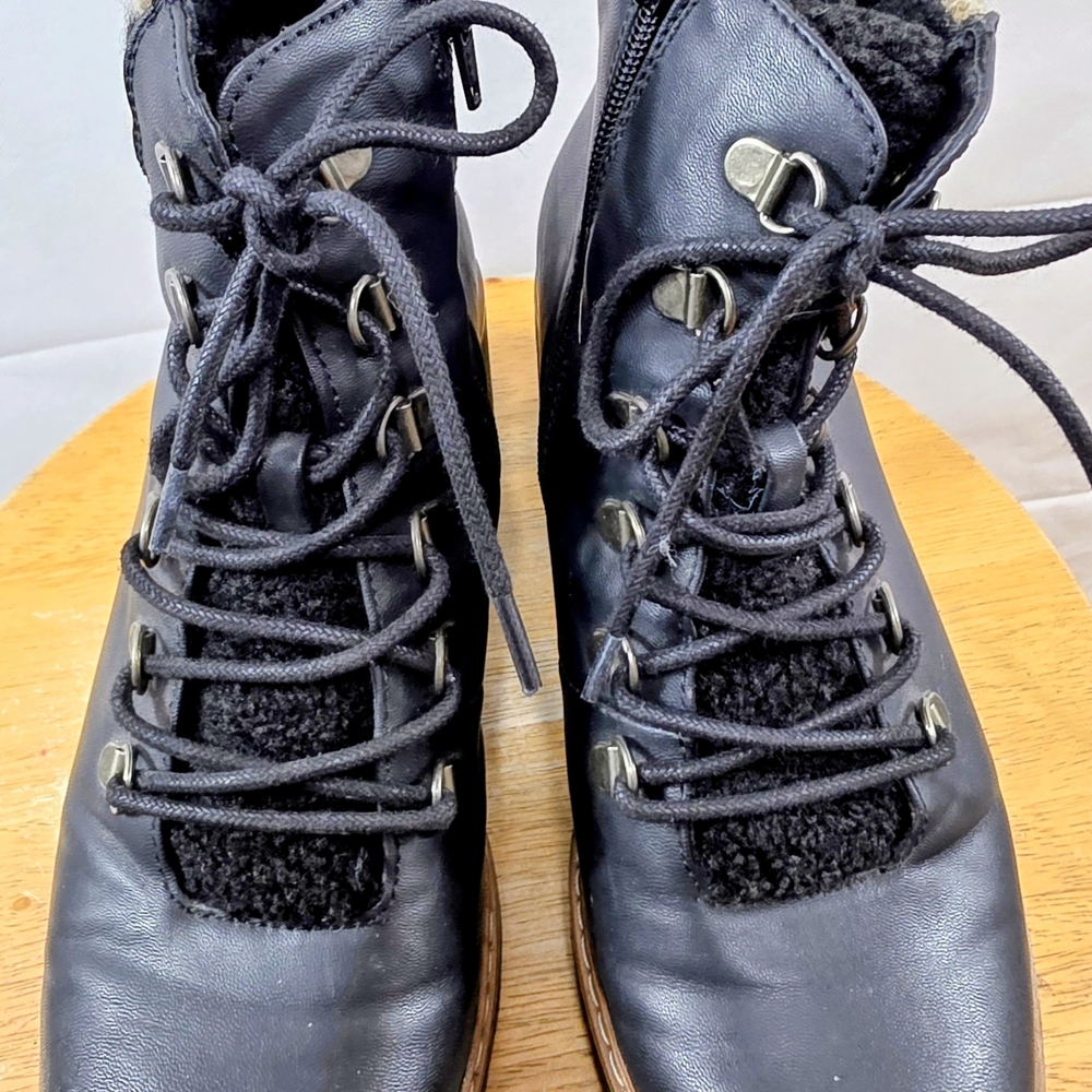 BareTraps Black Ankle Boots with Tan Accents - Picture 15 of 15